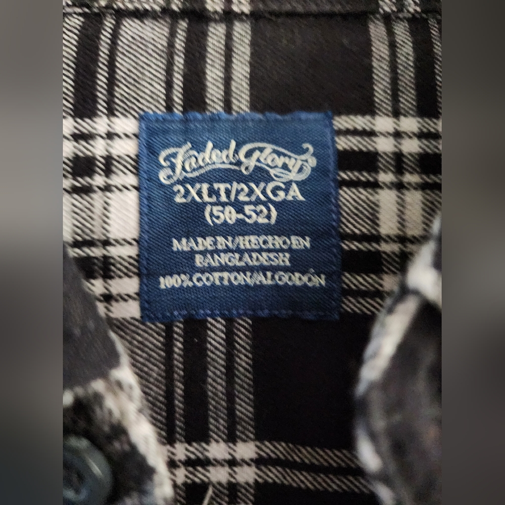 NWT Men's Faded Glory button down size 2XLT - Picture 5 of 6